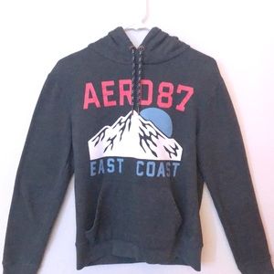 mens’ gray long sleeve aeropostale hoodie